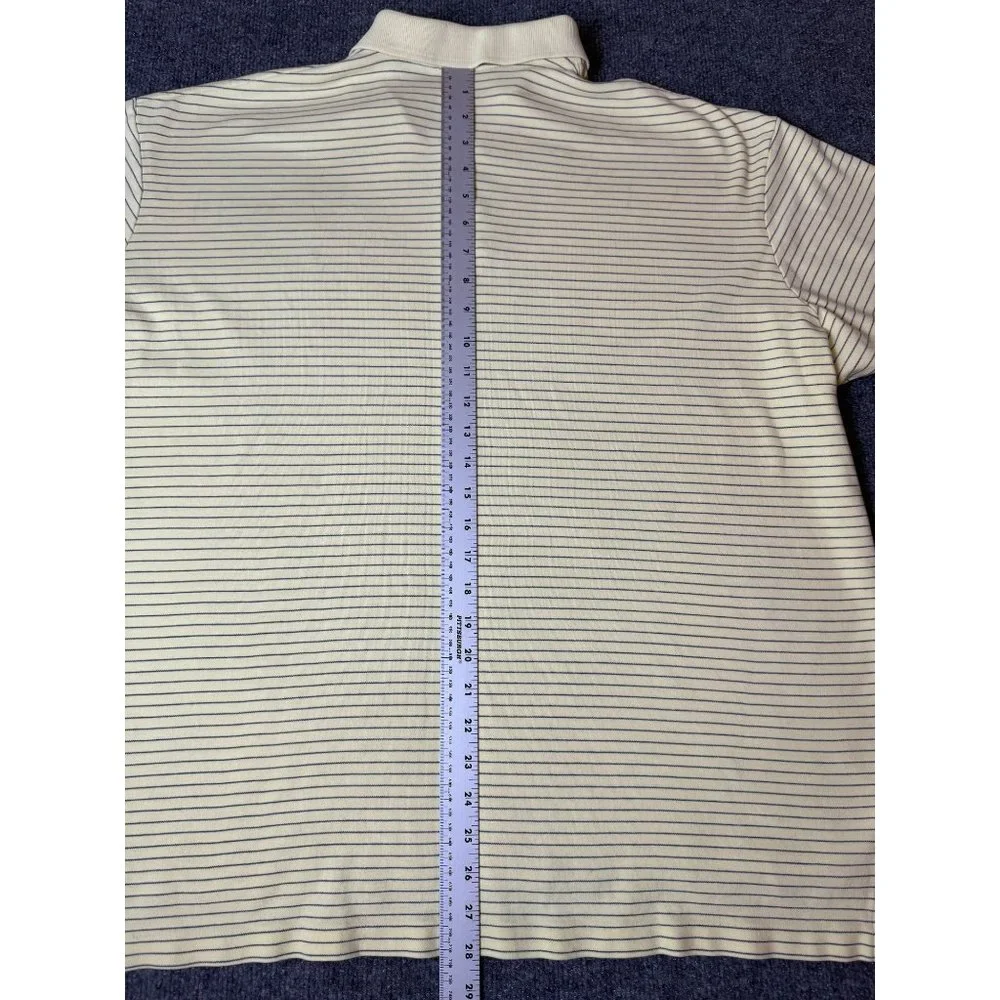 Polo Ralph Lauren Polo Shirt Mens‎ XXL Yellow/Navy Striped Short Sleeve Casual